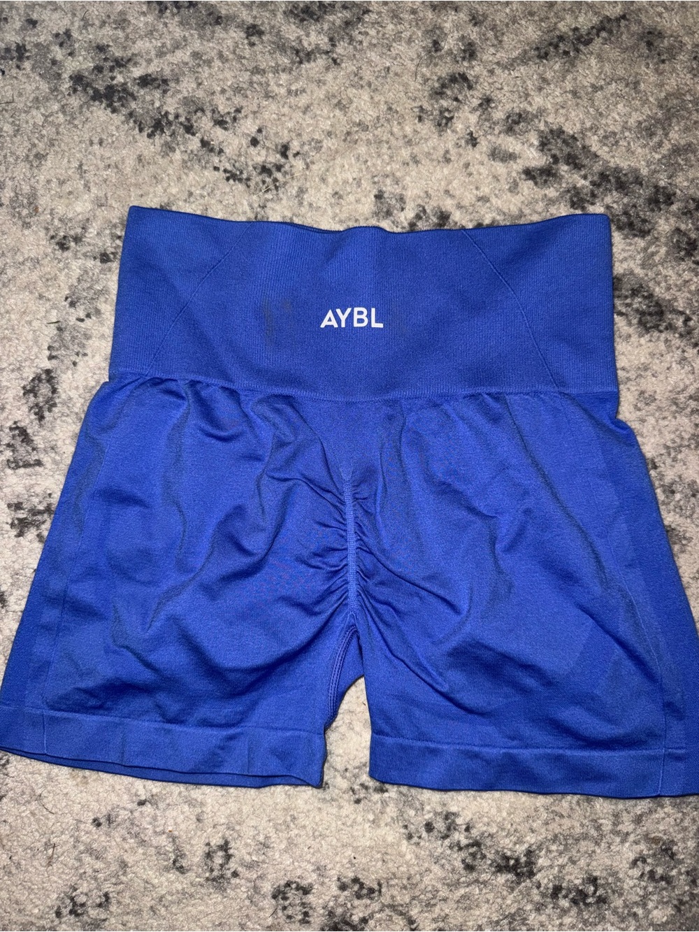 AYBL Cobalt High-Waisted Scrunch Bike Shorts